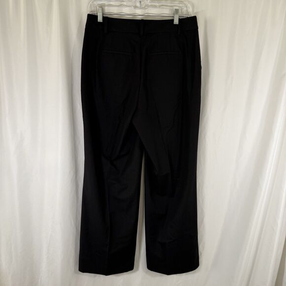 NWOT Talbots Dress Pants Women's 6P Black Pleated Pockets Straight Wool Blend - Picture 8 of 11
